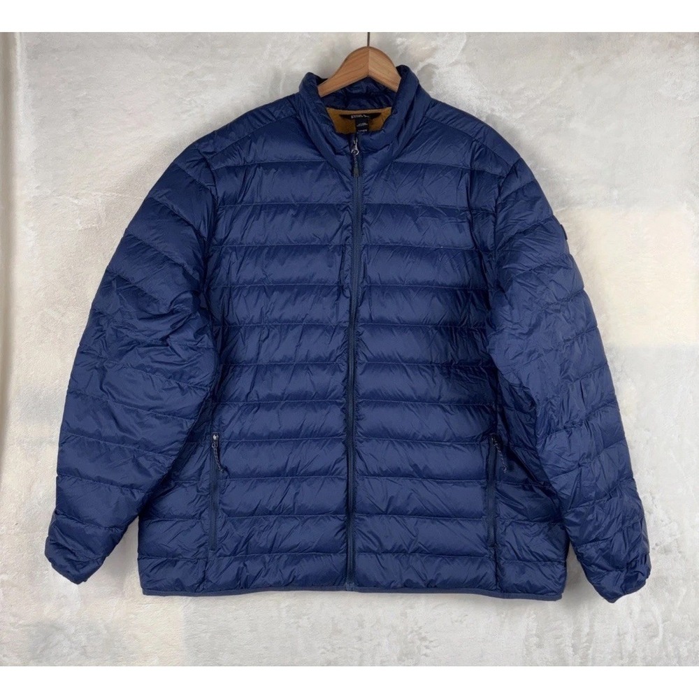 Eddie Bauer Mens XXL‎ EB650 Down Lightweight Packable Zip Puffer Jacket Recycled